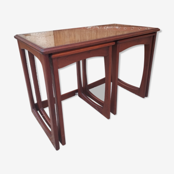 Teak trundle tables