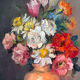 "Roses and fruits" knife oil signed Hinsberger 1992