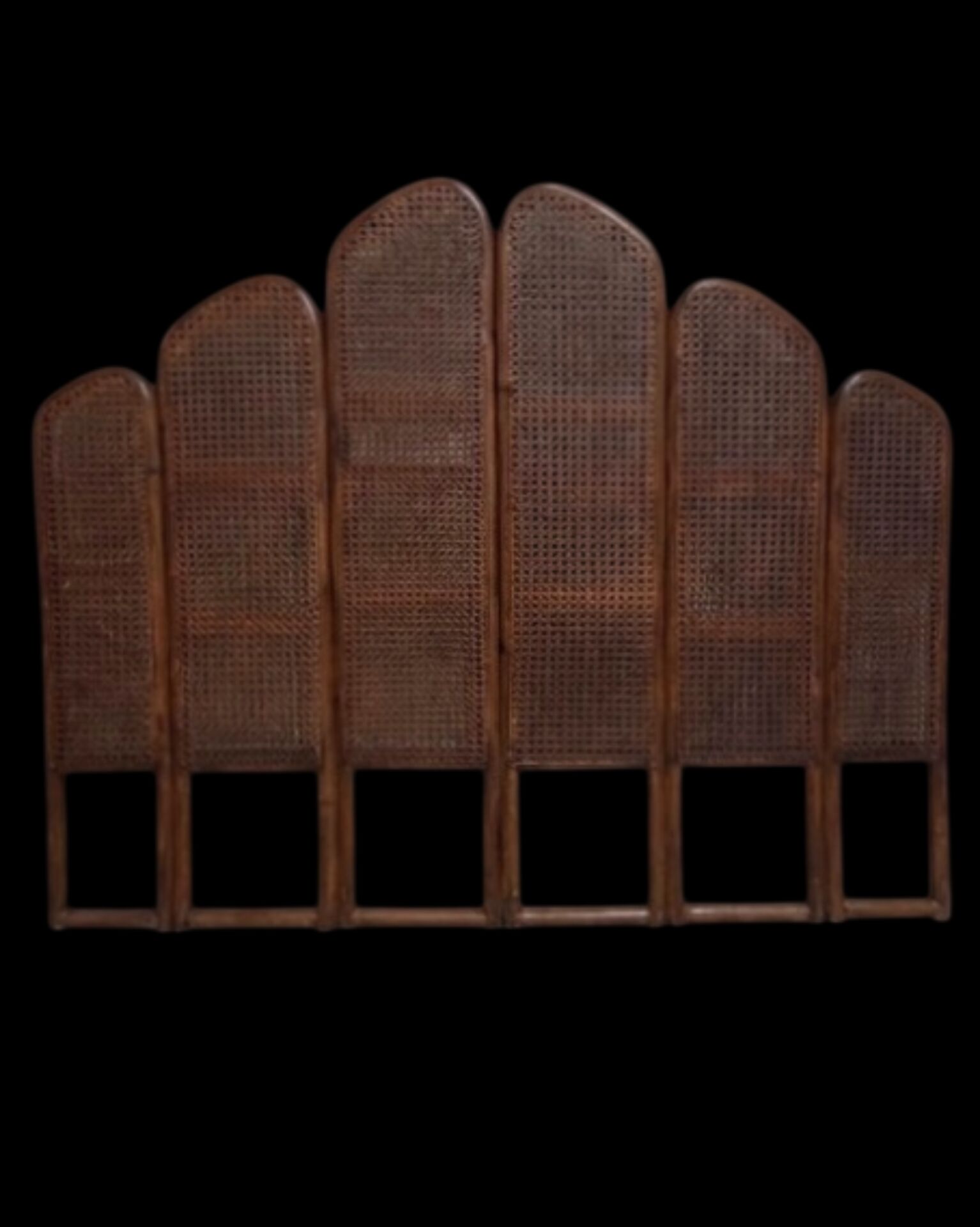 Vintage bamboo cane headboard