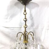 Chandelier with 5 lights in bronze and crystal