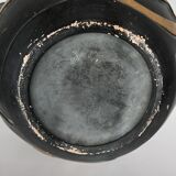 Terracotta vase anthracite and golden 1900