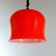 Vintage Red Glass Pendant, Italy, 1960s