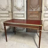 Louis XVI style flat desk in mahogany from around 1950.