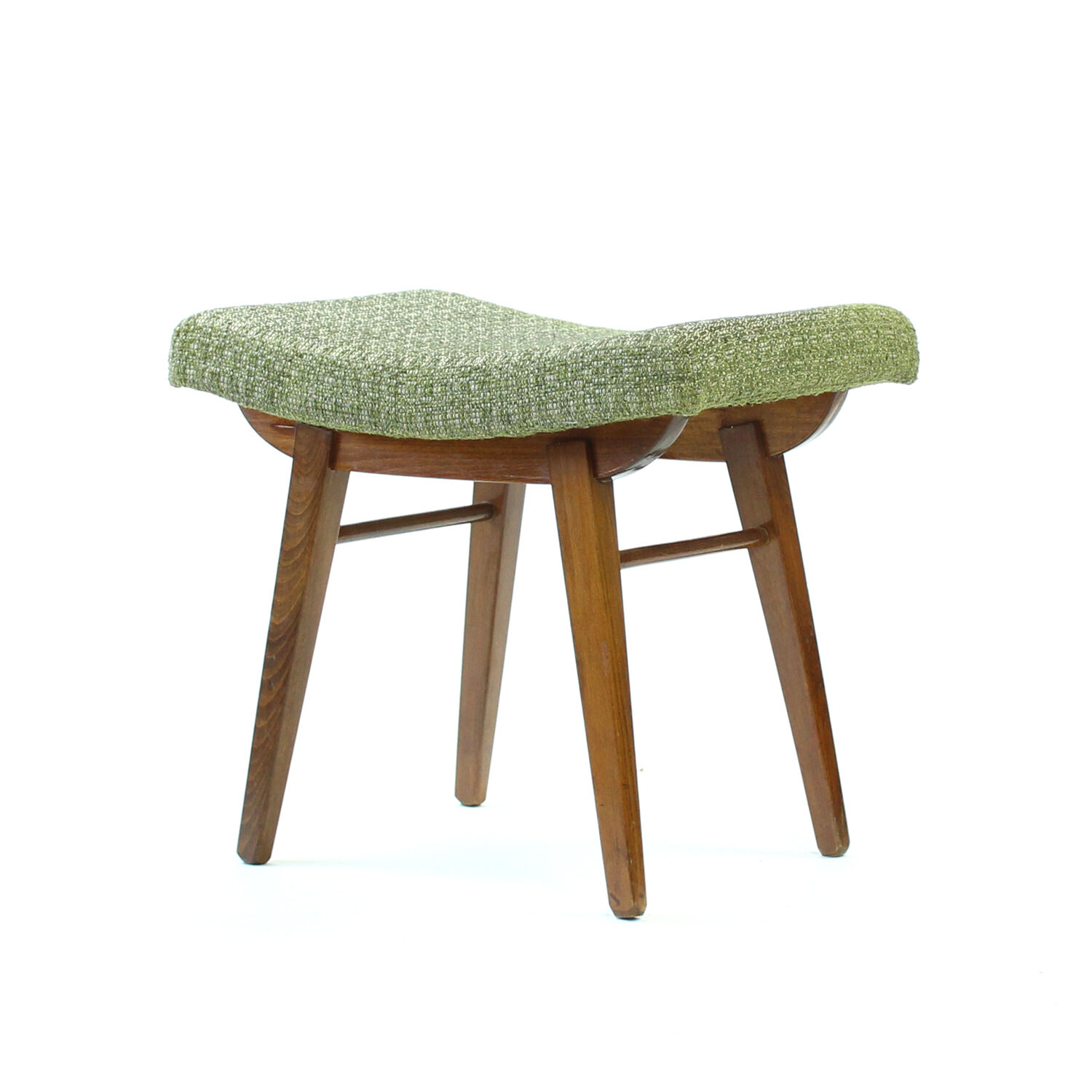 Midcentury Footstool in Dark Beechwood by Tatra, 1960s