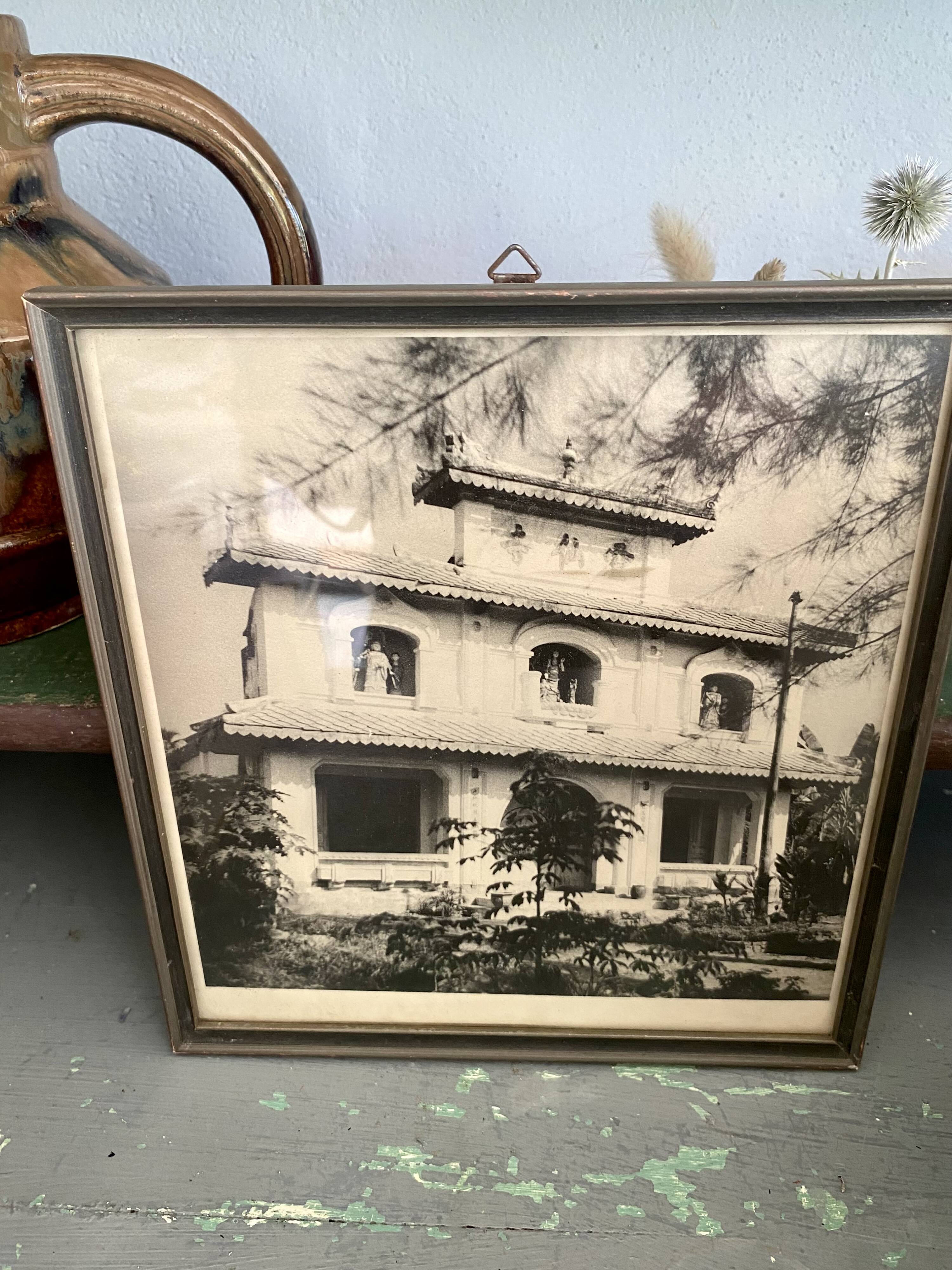 Photo Indochina, glazed wood frame