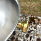 Large Aluminium Champagne Ice Bucket with Gold Tone Handles