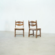 Set of six brutalist razorback dining chairs