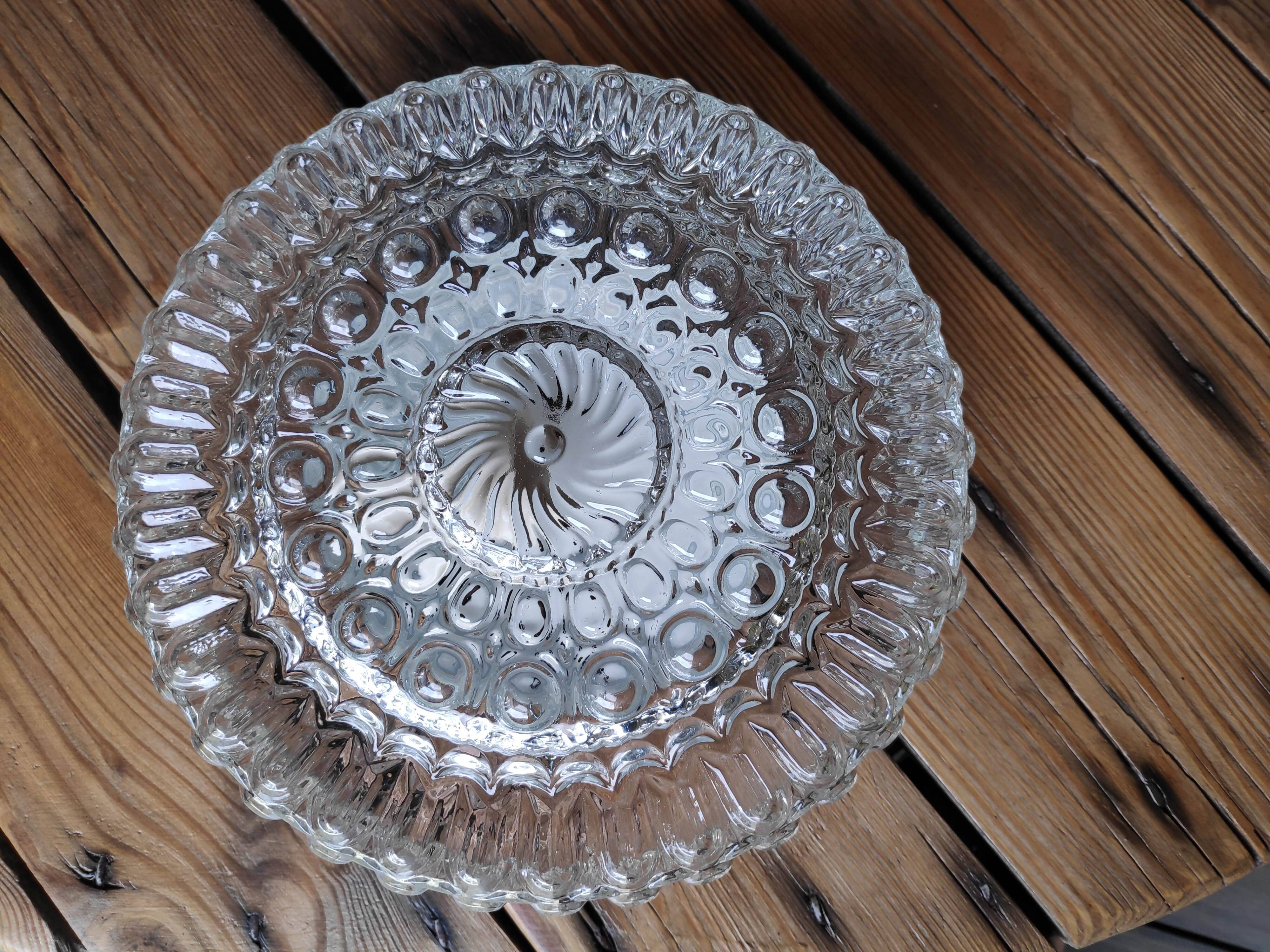 Round glass ceiling light