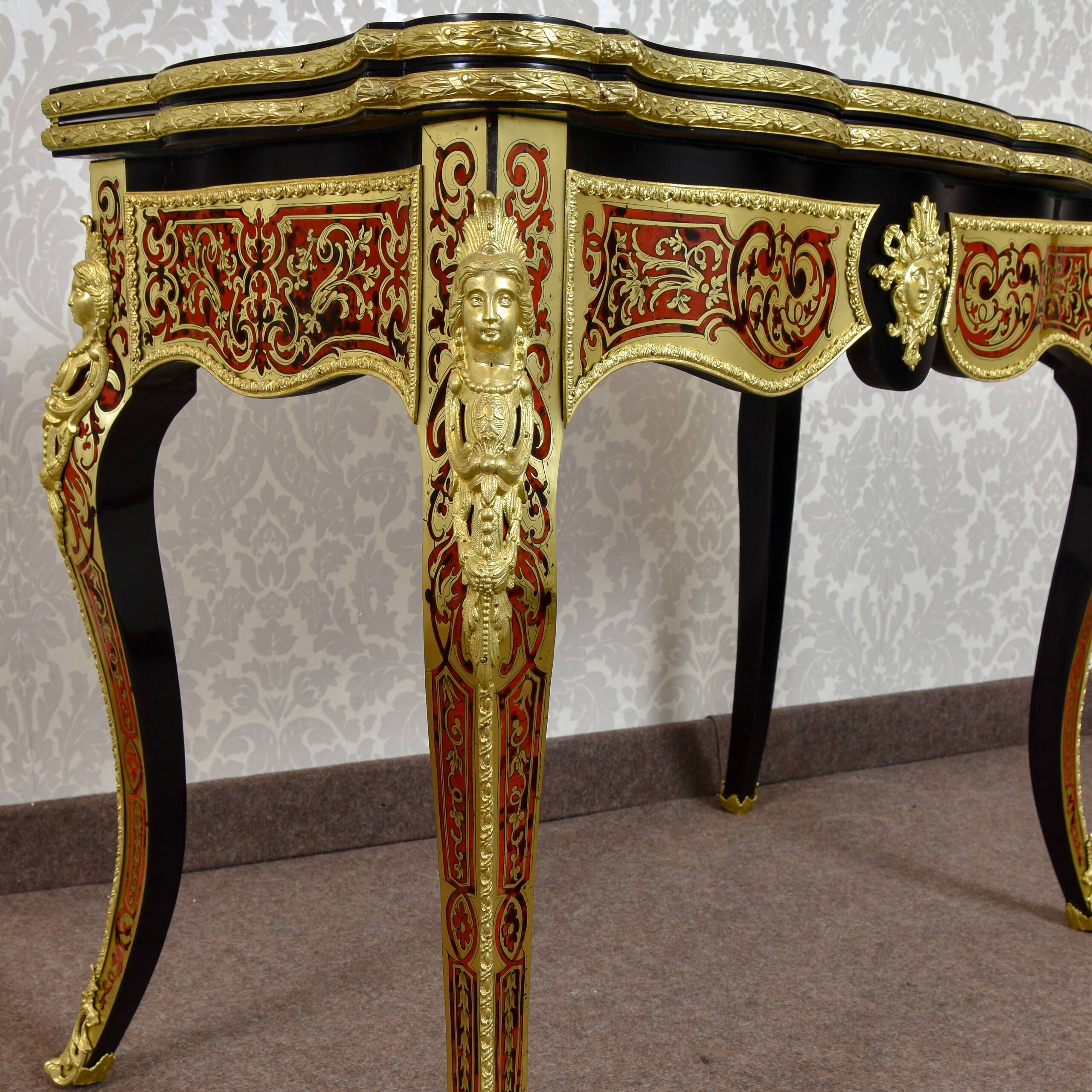 Boulle game table, Regency style - 19th century