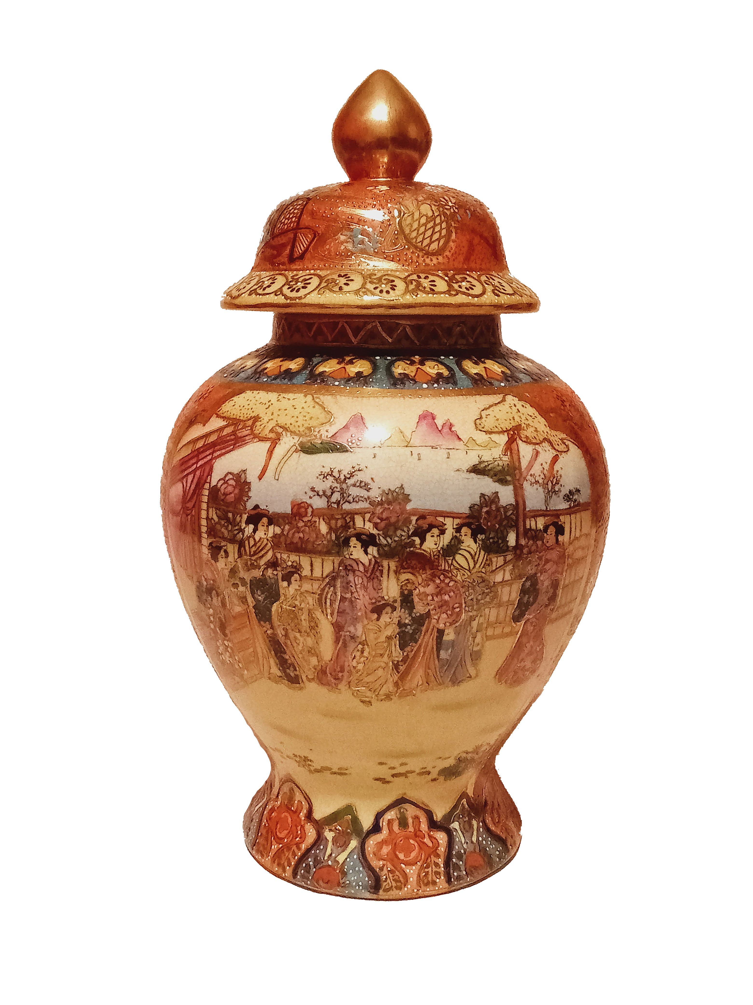 Chinese porcelain vase with lid
