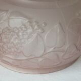 Pink opaque glass globe art nouveau luminaire