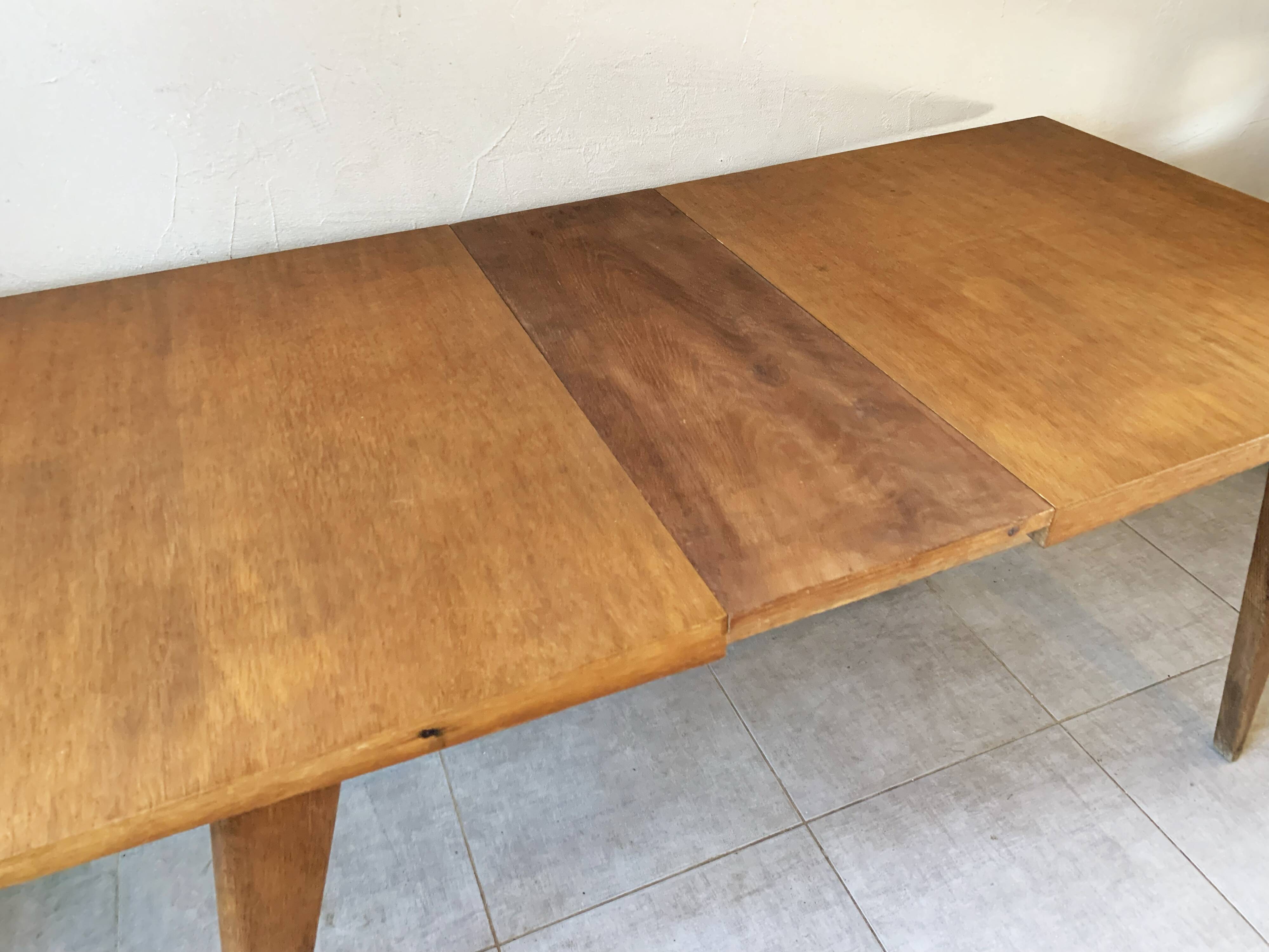 Vintage extendable oak table from the 50s