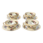 Set of 4 tea cups and saucers Bernardaud Limoges – Chinese Birds