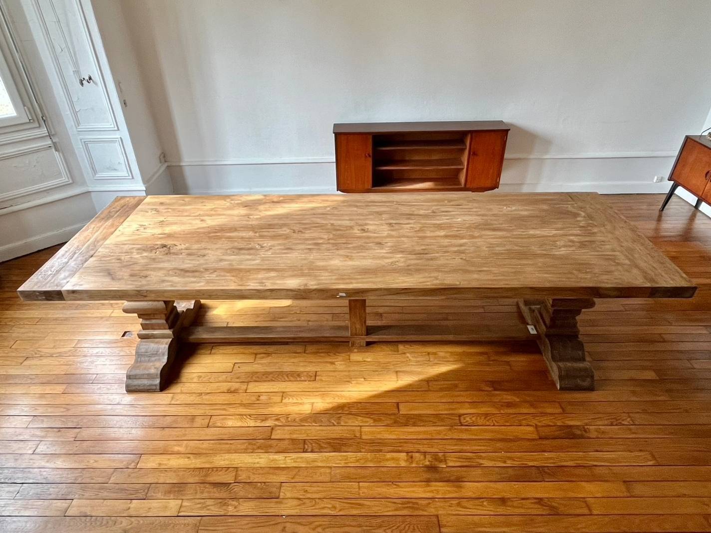 Monastery table Spirito in solid oak - length 280 cm