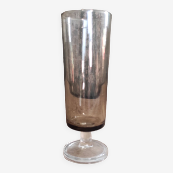 Vintage French champagne glass from Luminarc, in smoked grey