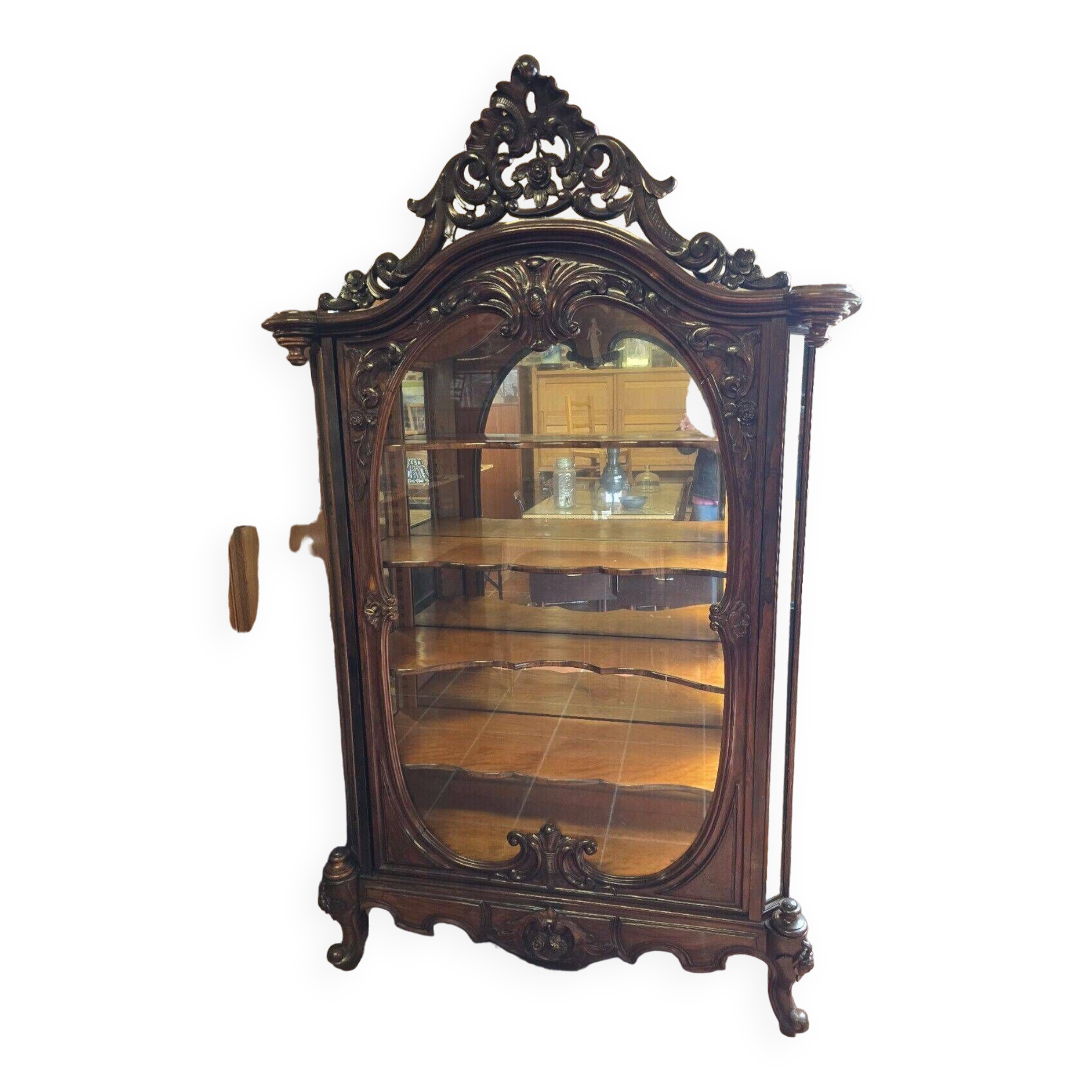 vitrine hollandaise en acajou