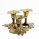 Brass flower candle holder