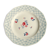 Old Round Plate in Ceramics by Digoin Sarreguemines Model Bastia