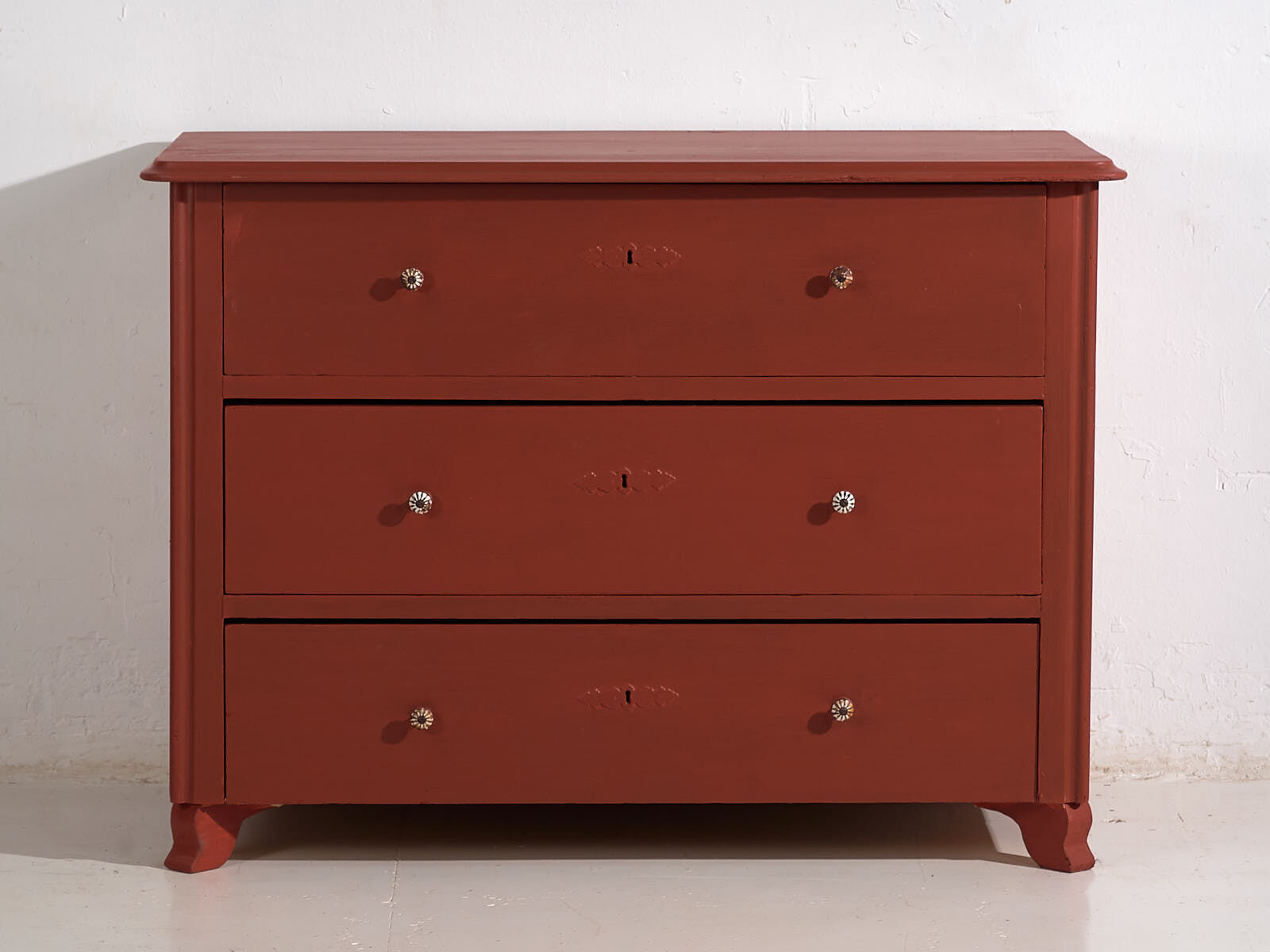 Antique red terracotta chest of drawers (circa 1920) #91