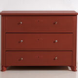 Antique red terracotta chest of drawers (circa 1920) #91