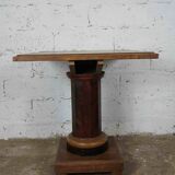 Late 19th century side table on a molded and carved wooden column