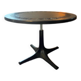 Vintage Dining Table by Ilse Möbel, 1960s, Round and Black