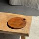 Average circular teak monoxyle chopping board with handle 26 x 18.
