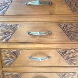 Commode semainier old era Art Deco in Walnut renovated