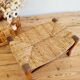 Mini banc en bois et paille