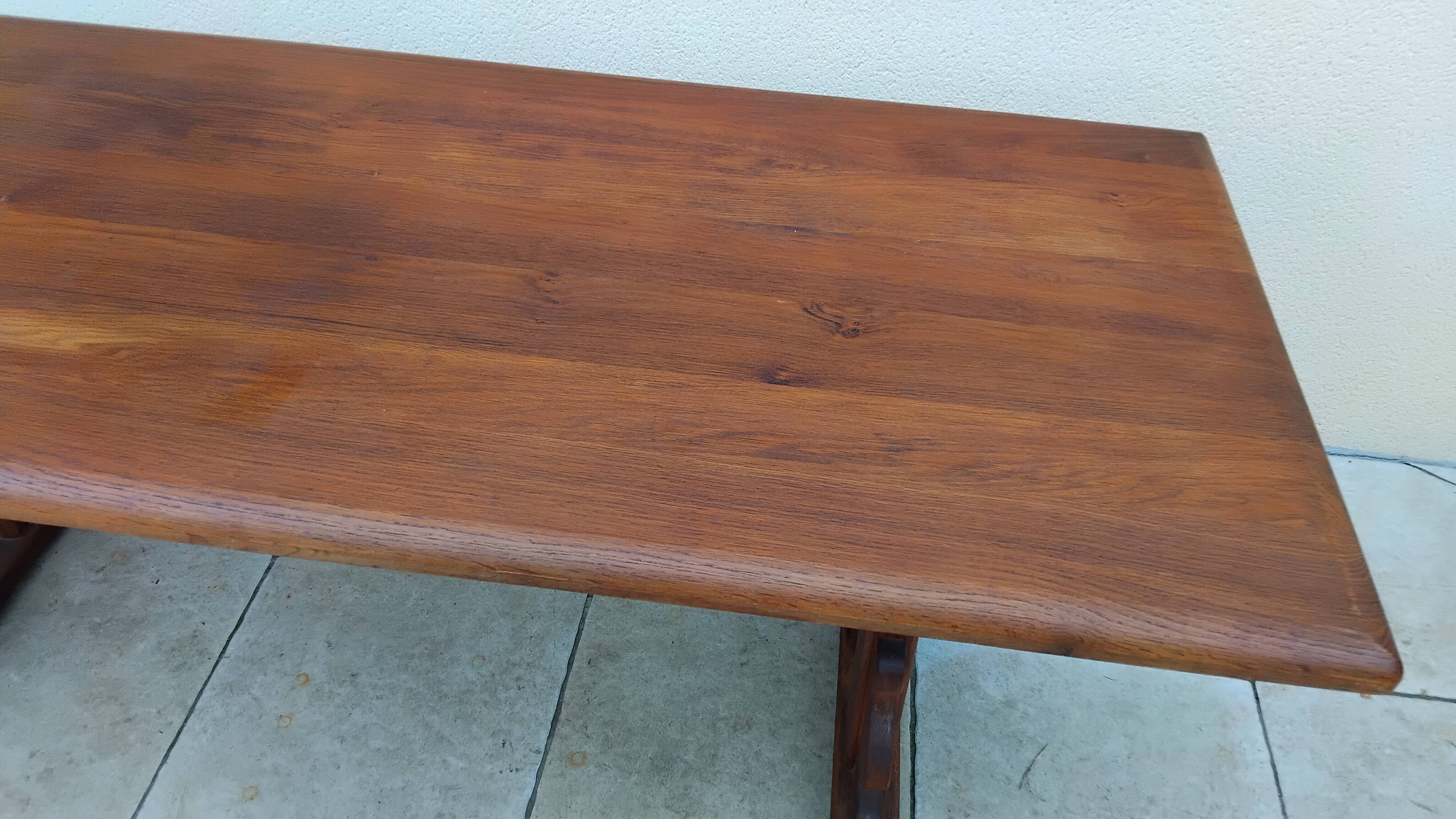 Antique vintage solid oak monastery farmhouse table