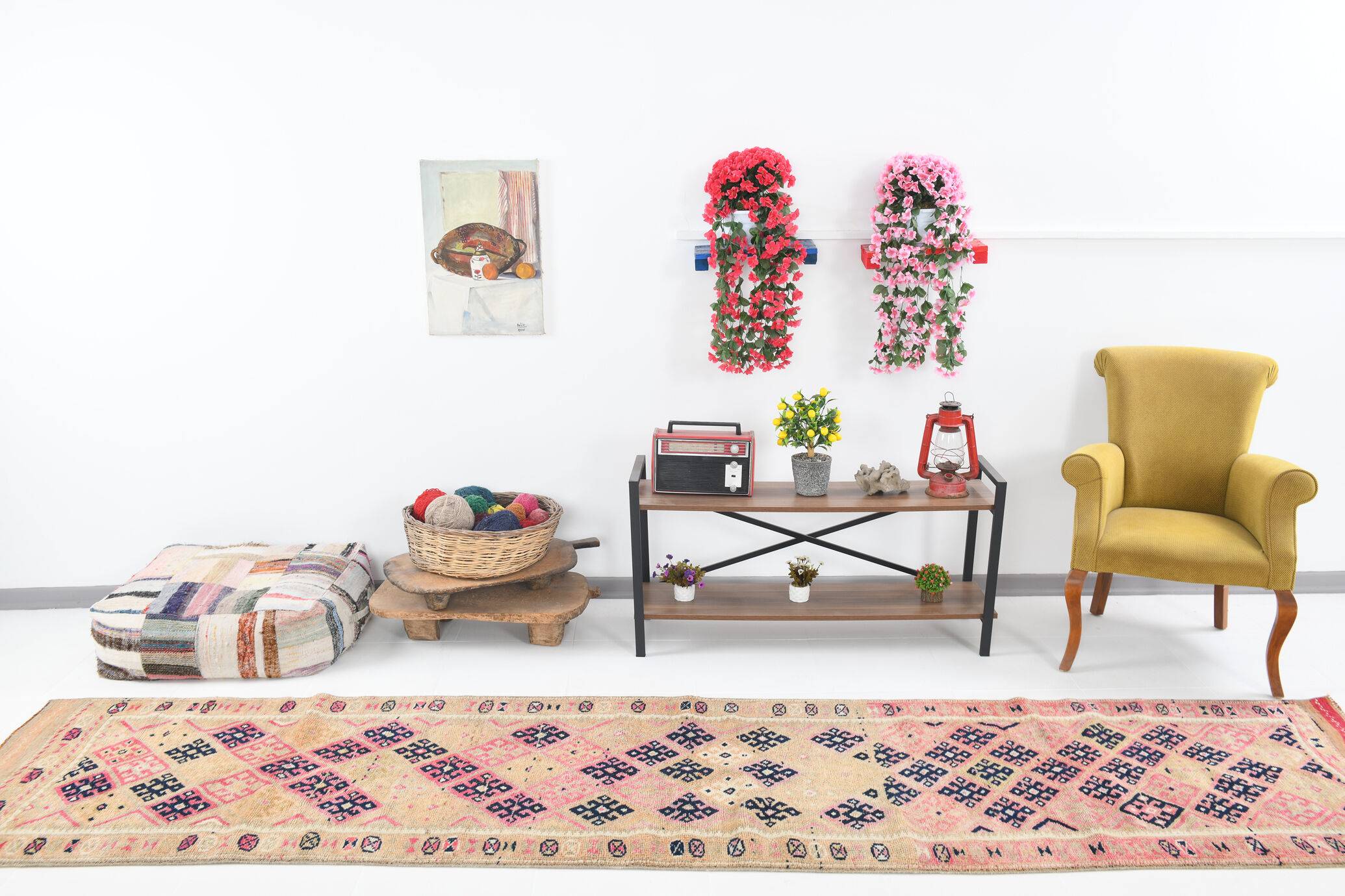 Long entrway runner rug 386x87cm