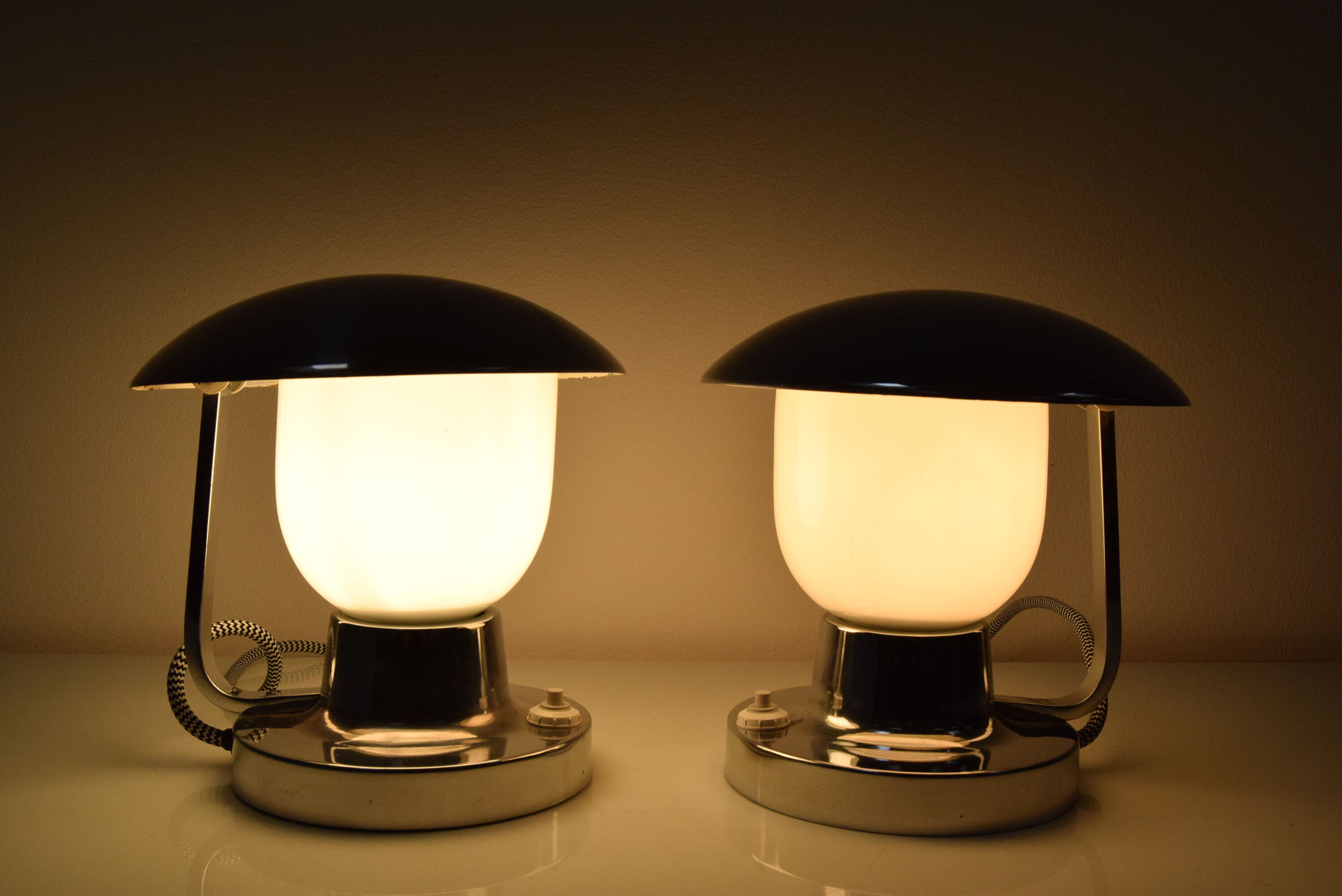 Pair of Art Deco Table Lamps/Napako,1940's.