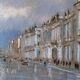 Pastel Painting "Quai de Seine?" Paris signed + frame