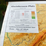 Map of the district of Rhenish Hesse and Palatinate 215 cm