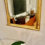 Giltwood carved neoclassical mirror, italy, 1950s.