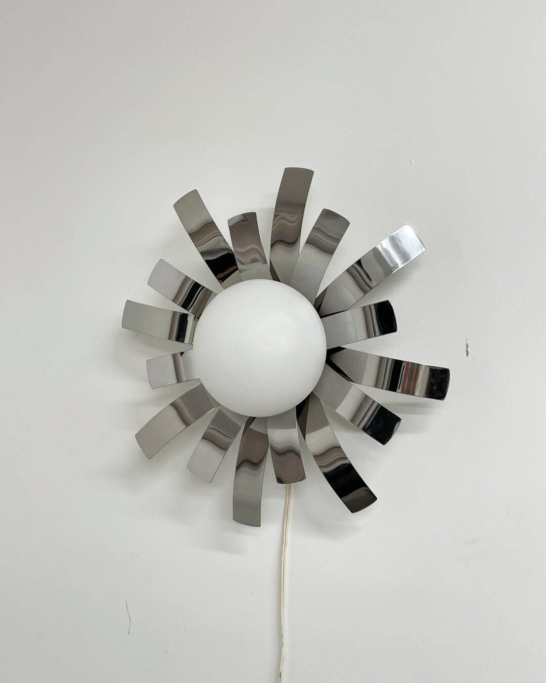 Chrome Sun Wall Light