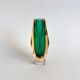 Faceted Sommerso vase from Murano in green