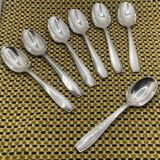 Set of 6 small CHRISTOFLE ATLAS model spoons in silver-plated metal