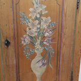 Old furniture jam maker Alsace decor flowers