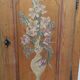 Ancien meuble confiturier Alsace decor fleurs
