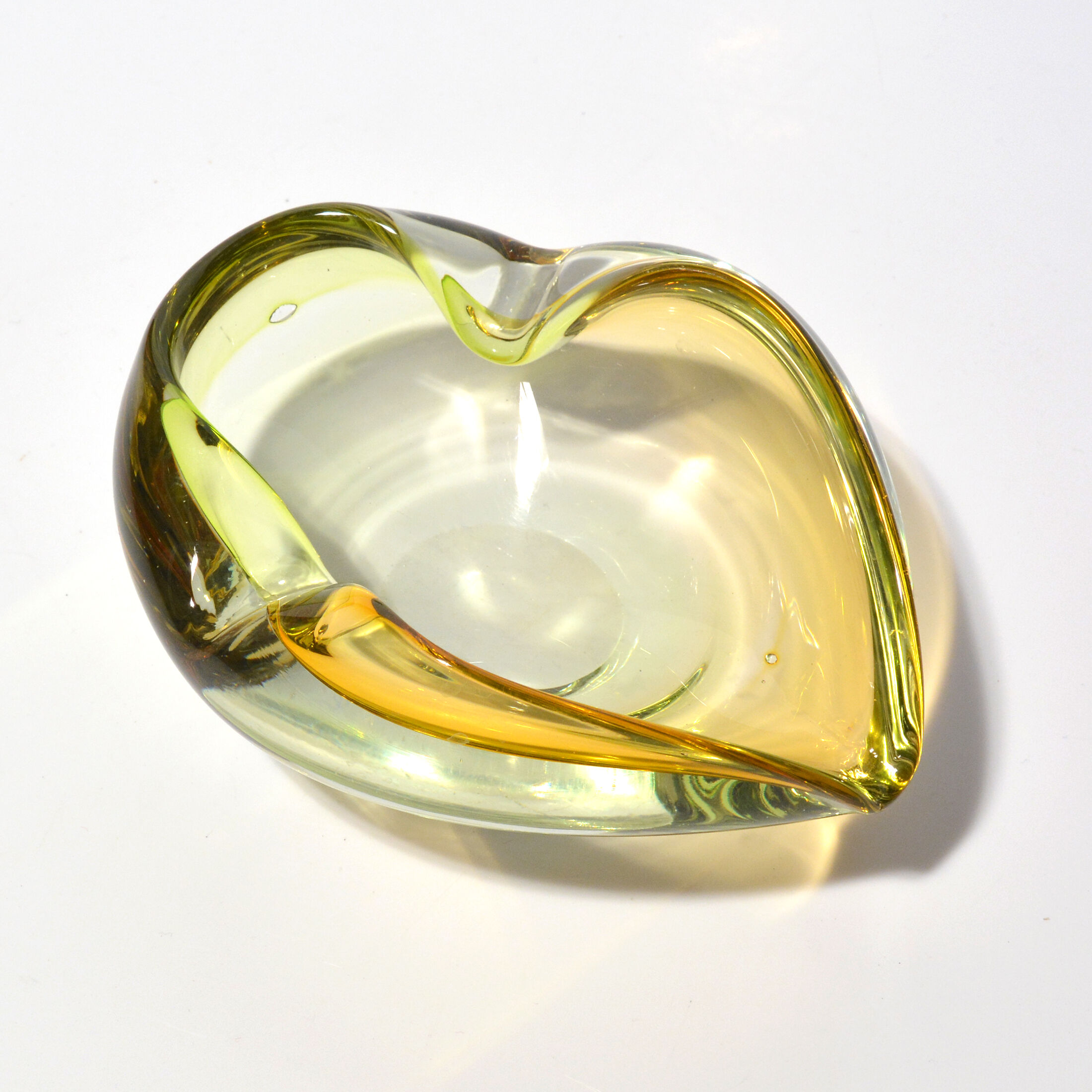 Glass ashtray, designed by E. Beranek, Skrdlovice, Czechoslovakia, 1960s
