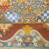 Plateau en rotin vintage