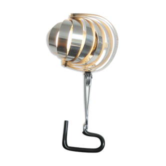 Adjustable metal clip lamp, fan, 1980s