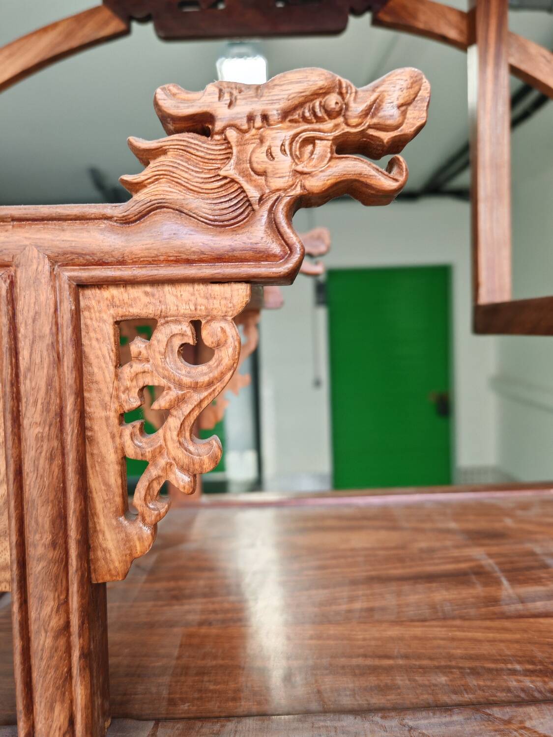 Bibliothèque chinoise Collectible Décorative en bois exotique