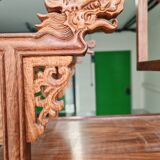 Bibliothèque chinoise Collectible Décorative en bois exotique