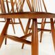 Set of 6 vintage Ercol elm & beech Goldsmith dining chairs mid century
