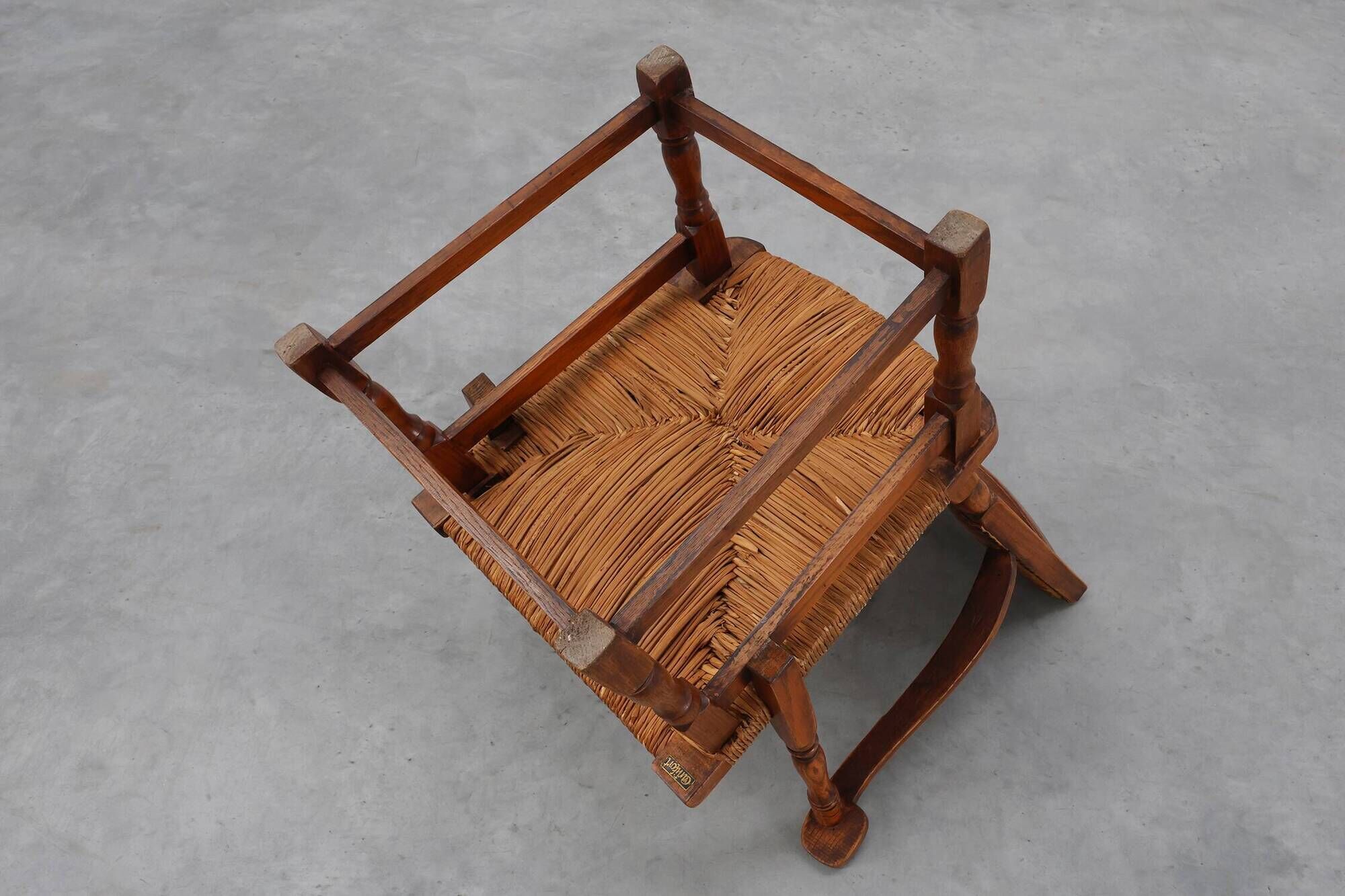 Leather and oak Armchair by Theo Ruth for Artifort, The Netherlands 1940s