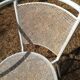 Pair of vintage white metal terrace armchairs