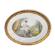 Tableau (Art Déco, circa 1930) "Elégante à l'éventail et aux roses" signé André