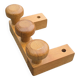 Coat rack with 3 hooks by Guillerme and Chambron